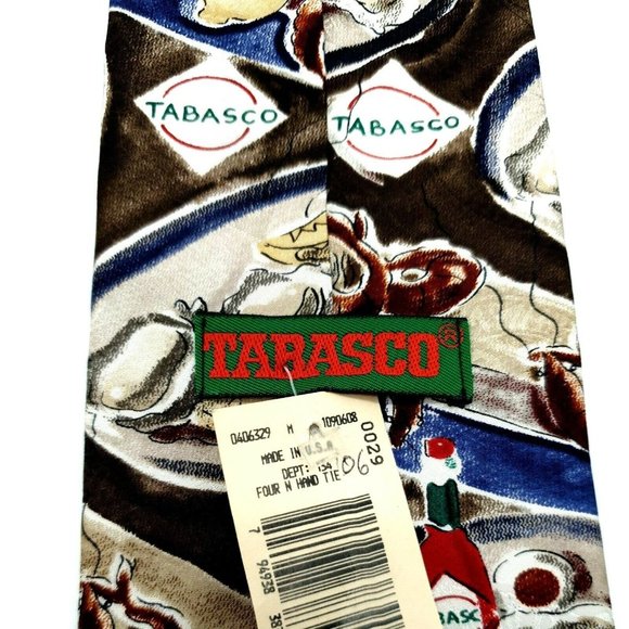 Tobasco Mens Tie Novelty Recipe Included NWT Waiter Waitress Server Restaurant - Picture 7 of 9